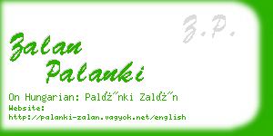 zalan palanki business card